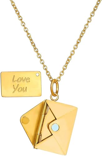 CURATED™  - ENVELOPE LOVE LETTER PENDANT NECKLACE
