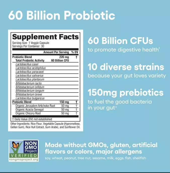 CURATED™ - DIGESTIVE ENZYMES 60CT + 60B PROBIOTIC 30CT